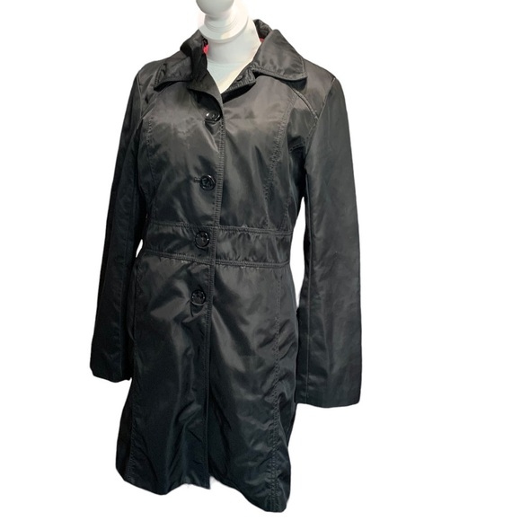 Kenneth Cole Reaction women's size small black trench coat - Picture 1 of 7